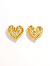 Heart Shape Fashion Gold Ear Clip Earrings
