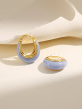 Blue Oval New Fashion Earrings
