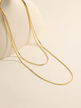 Gorgeous Silk Golden Double Chain Long Necklace