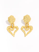 Fashion Heart Letter Personality Vintage Palace Earrings
