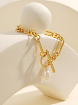 Minimalist Pearl Gold Bracelet