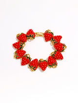 Sweet Strawberry Gold Bracelet