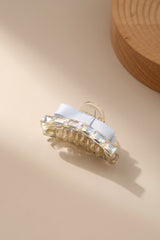 Luxury Diamond Decor Blue Ribbon Claw Clips Hair Accessories