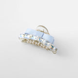 Luxury Diamond Decor Blue Ribbon Claw Clips Hair Accessories