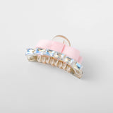 Luxury Diamond Decor Pink Ribbon Claw Clips Hair Accessories