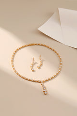 Luxury Gold Diamond Decor Necklace & Earrings Sets