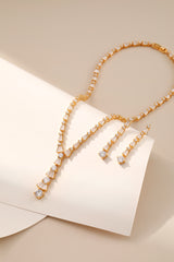 Luxury Gold Diamond Decor Necklace & Earrings Sets