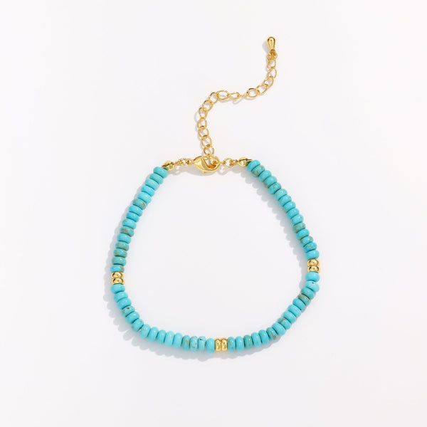 Bohemian Art Turquoise Beaded Charming Bracelet
