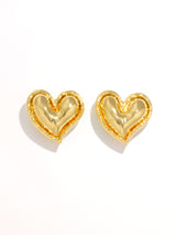 Heart Shape Fashion Gold Ear Clip Earrings