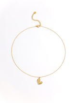 Heart Shape Pendant Gold Long Necklace