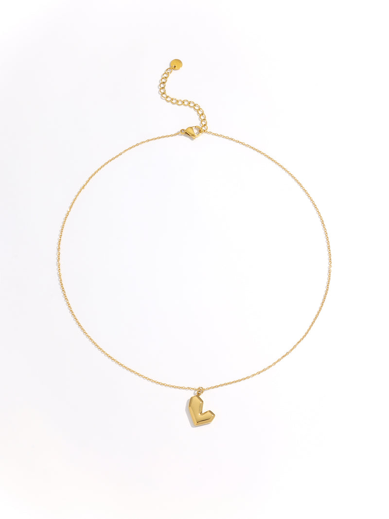Heart Shape Pendant Gold Long Necklace