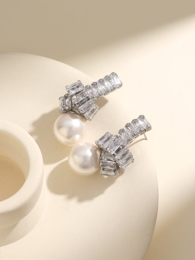 Hepburn Paris Luxury Large Pearl Pendant Earrings