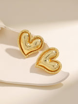 Heart Shape Fashion Gold Ear Clip Earrings