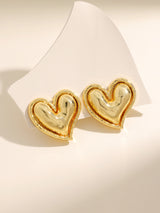 Heart Shape Fashion Gold Ear Clip Earrings