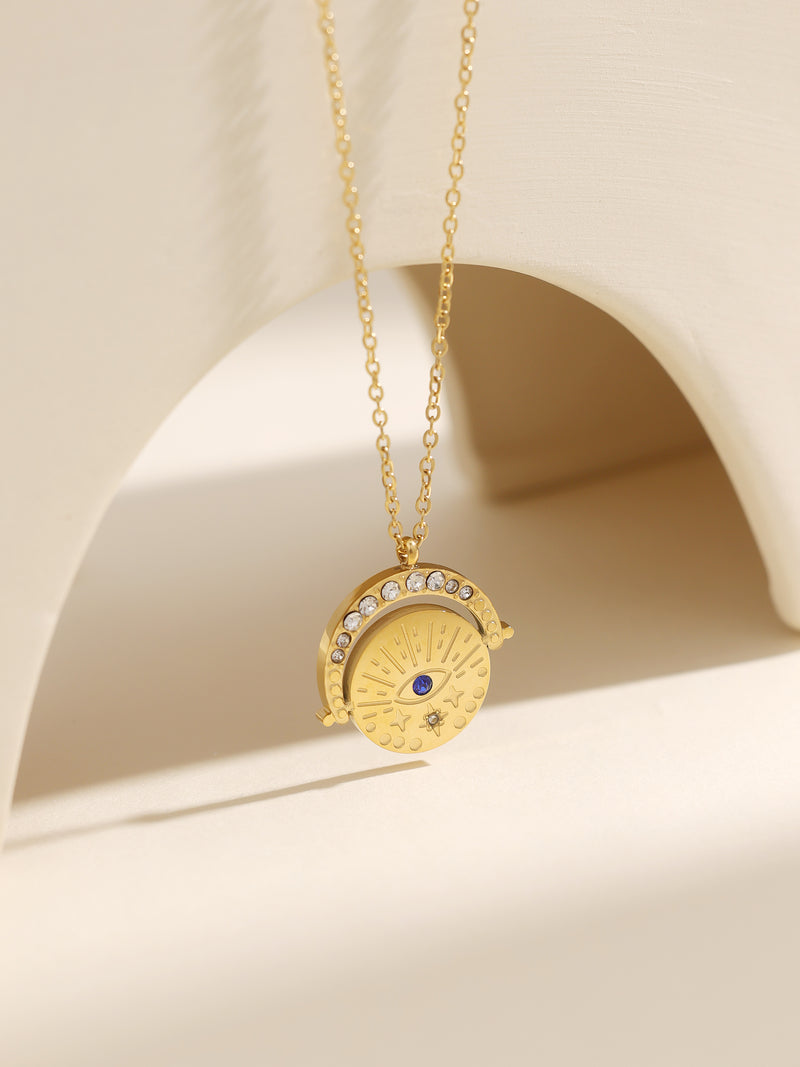 Fashion Gorgeous Gold Eye Pendant Necklace