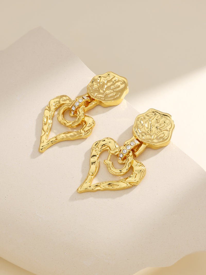 Fashion Heart Letter Personality Vintage Palace Earrings