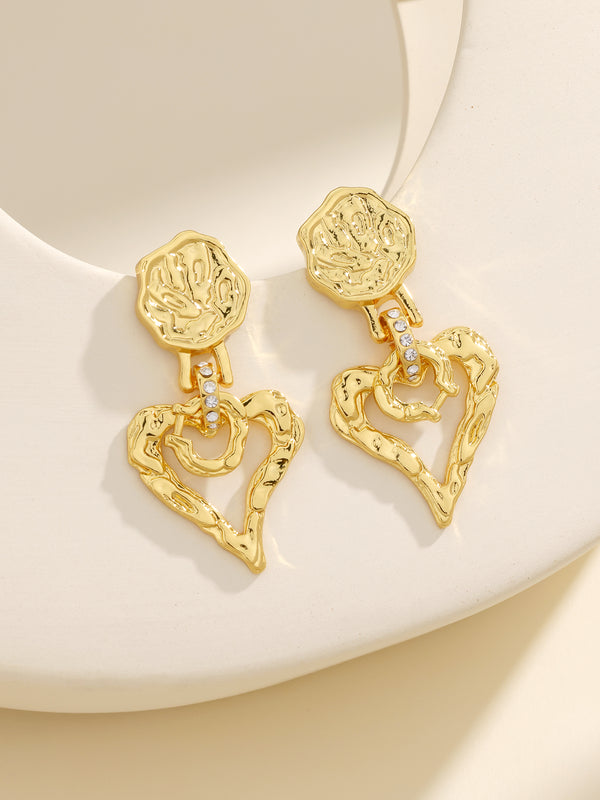 Fashion Heart Letter Personality Vintage Palace Earrings