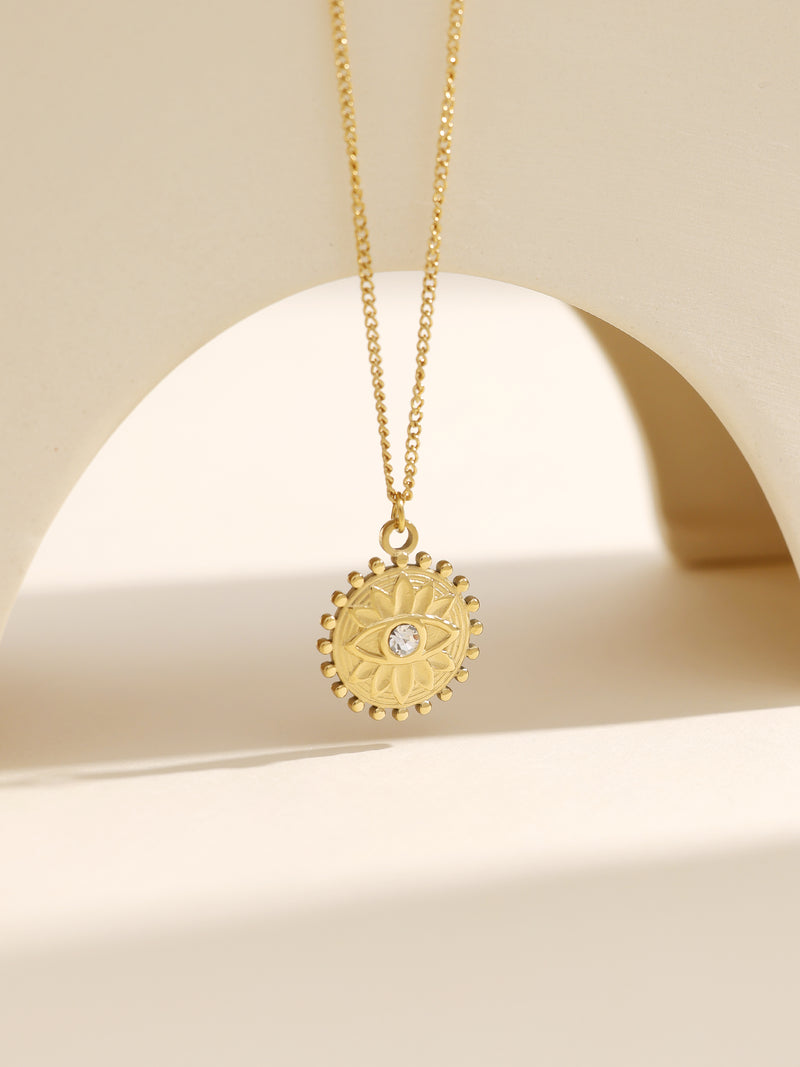Fashion Gorgeous Gold Eye Pendant Necklace