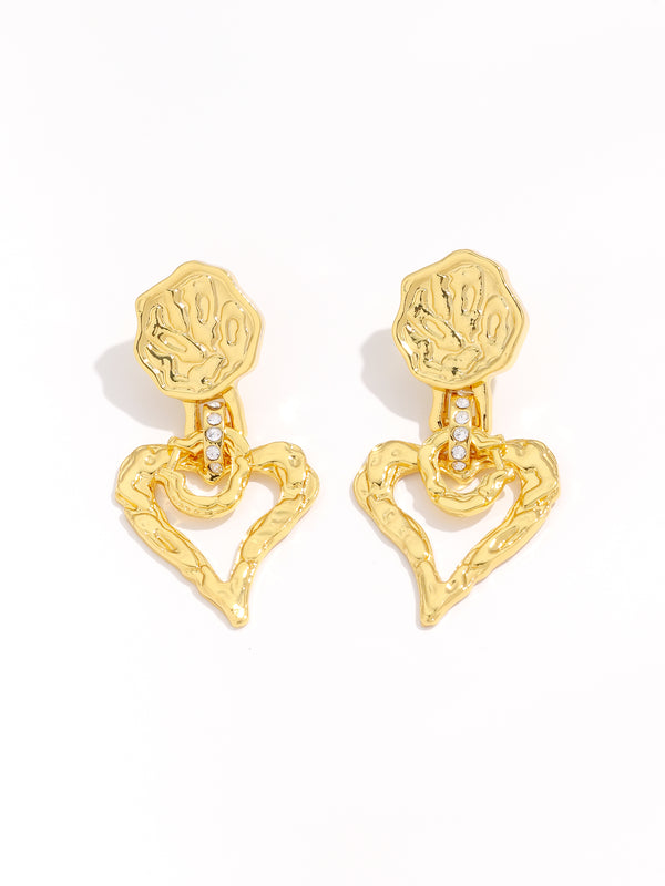 Fashion Heart Letter Personality Vintage Palace Earrings