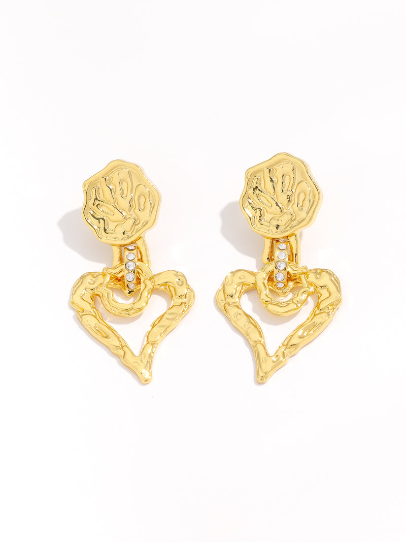 Fashion Heart Letter Personality Vintage Palace Earrings
