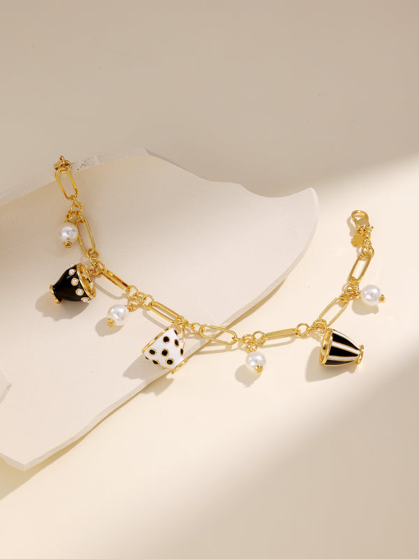 Happy Time Teacup Charm Bracelet