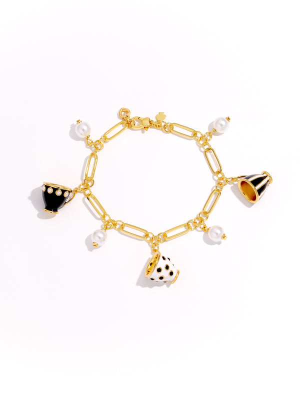 Happy Time Teacup Charm Bracelet