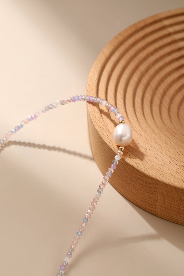 Fashion Bead Crystal Pearl Pendant Necklace